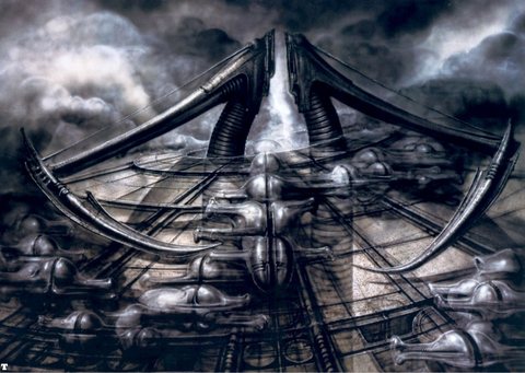 hr giger biomechanicallandscape scythe