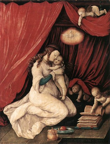 GRIEN Hans Virgin And Child In A Room