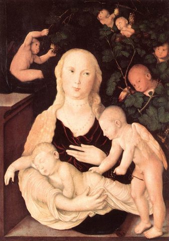 GRIEN Hans Virgin Of The Vine Trellis