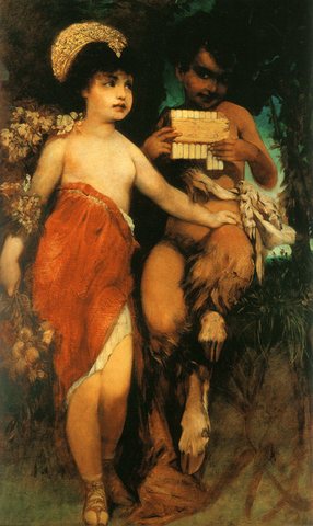 faun und nymph pan und flora