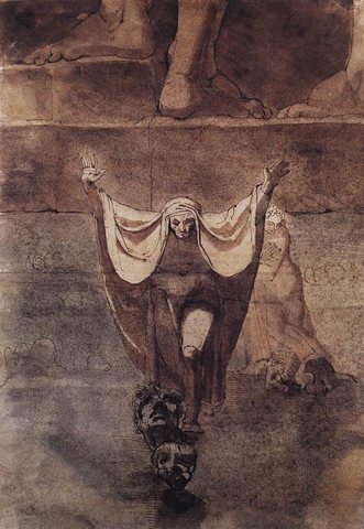 John Henry Dante And Virgil On The Ice Of Kocythos