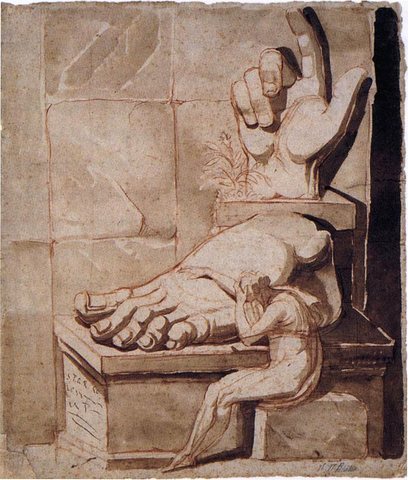 John Henry The Artist Moved By The Grandeur Of Antique Fragments