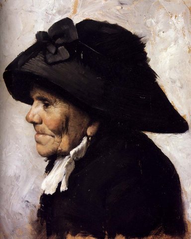Henri Jules Jean Study Of The Head Of An Old Woman