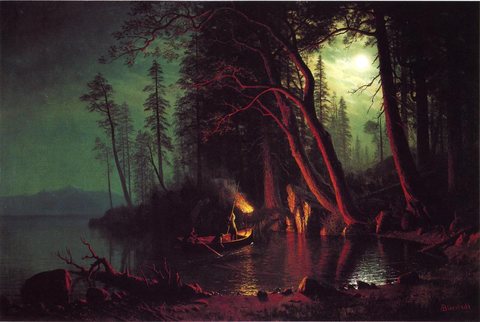 Lake Tahoe Spearing Fish by Torchlight