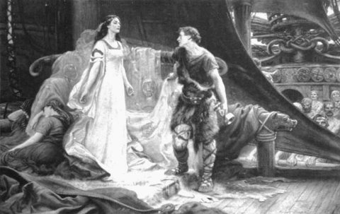 Tristan and Isolde steel engraving