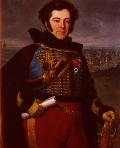 Emile Jean Horace Portrait Of Lieutenant Colonel, Comte De Thalouet