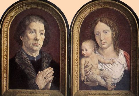 GOSSAERT Jan Diptych of Jean Carondelet