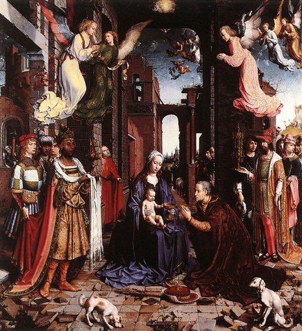 GOSSAERT Jan The adoration of the Kings