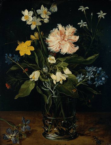I Jan Still Life with Flowers in a Glass