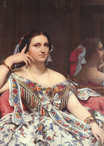 Madame Moitessier Seated detail