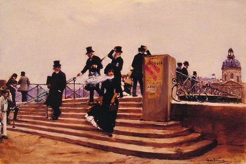 Pont des arts windy day