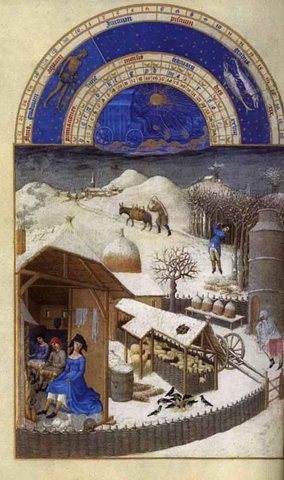 Les Tres Riches Heures Du Duc De Berry Fevrier