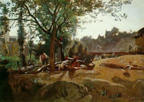 Peasants under the Trees at Dawn Morvan