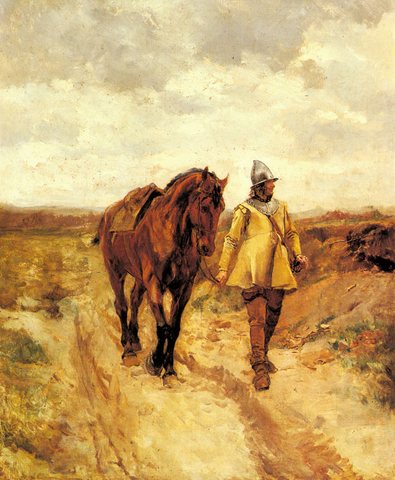Jean Louis Ernest Un Homme D-Armes Et Son Cheval