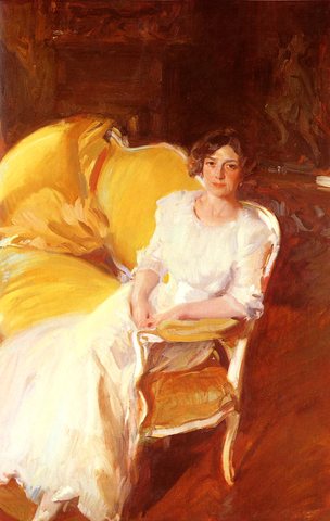 Sorolla Joaquin Clotilde Sentada En El Sofa