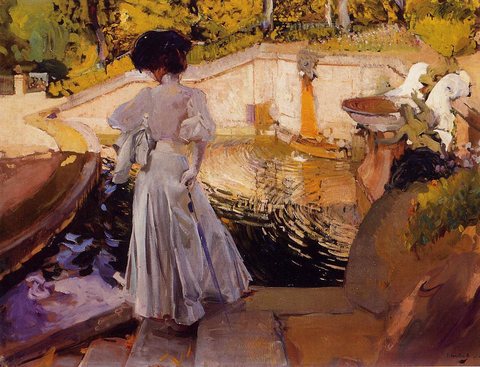 Sorolla y Bastida Joaquin Maria Watching the Fish Granja