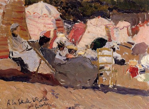 Sorolla y Bastida Joaquin The Beach at Biarritz