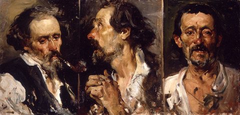 Sorolla y Bastida Joaquin Tres cabezas de estudio