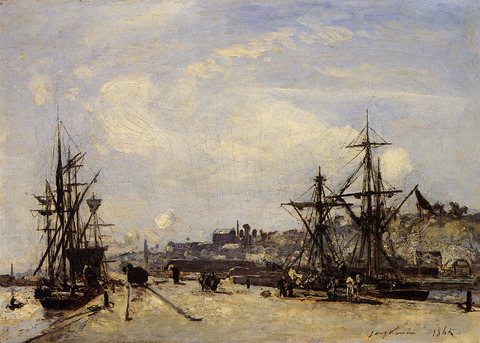 Johan Berthold Honfleur the Railroad Dock
