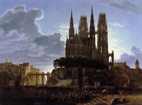Medieval Town By Water