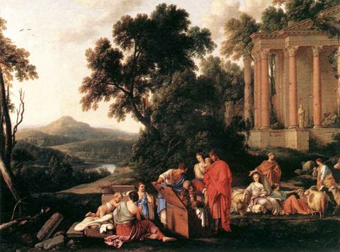 LA HIRE Laurent de Laban Searching Jacobs Bagagge For The Stolen Idols
