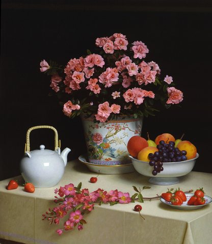 Gjertsen Steve Azaleas in an Oriental Planter