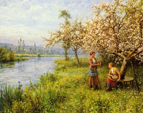 Country Women After Fishing On A Summers Day