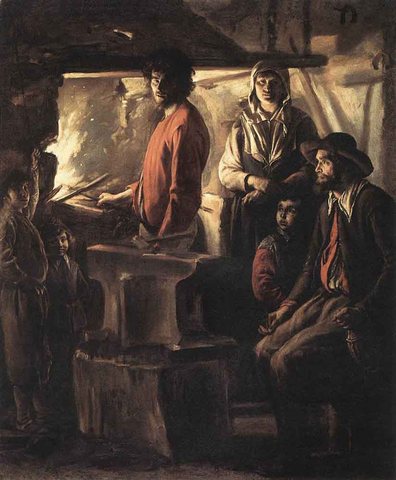 Le Nain Louis Blacksmith At His Forge