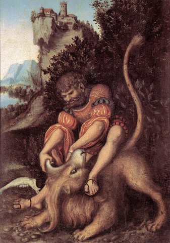 CRANACH Lucas the Elder Samsons Fight With The Lion