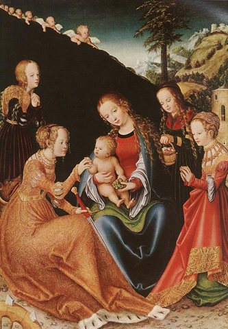 CRANACH Lucas the Elder the Mystic Marriage Of St Catherine