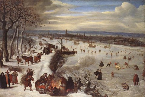 View Of Antwerp With The Frozen