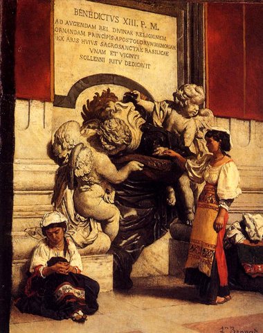 Fountain By The Cathedral Of St Peter In Rome