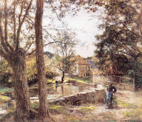 Lhermitte Le Lavoir pres de la Ferm d-Erlan