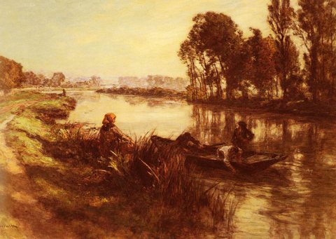 Lhermitte Leon Augustin Au Bord De La Riviere