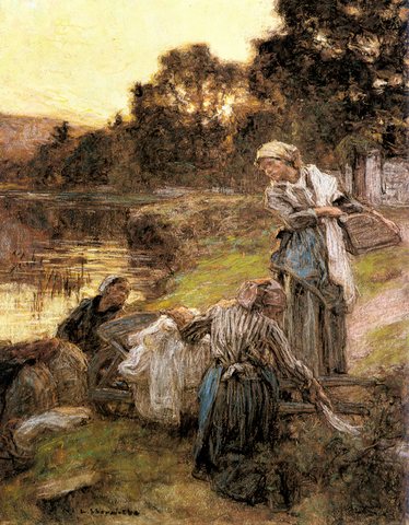 Lhermitte Leon Augustin Le Laveuses Au Bord De La Marne