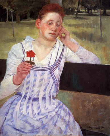 Reverie aka Woman with a Red Zinnia