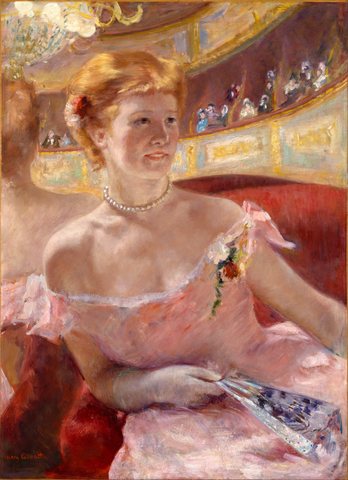 Woman With A Pearl Necklace In A Loge