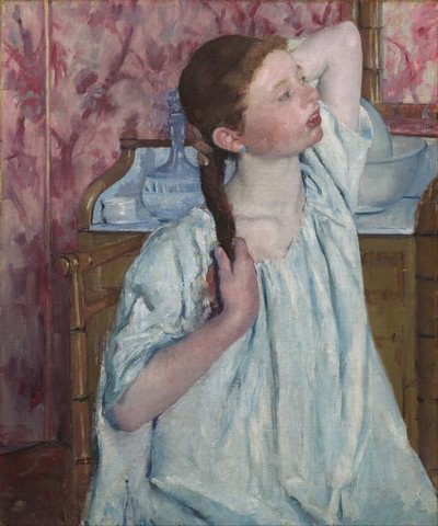 Girl Arranging Her Hair