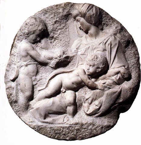 Madonna and Child with the Infant Baptist (Taddei Tondo)