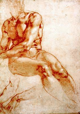 Male Nude Study (red chalk)