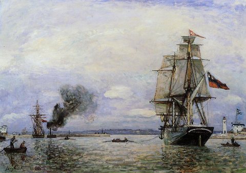 Johan Berthold Leaving the Port of Honfleur
