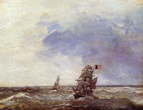 Johan Berthold Ships at Sea