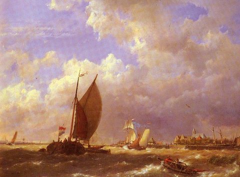 Dommelshuizen Cornelis Christiaan A Sunlit Dock