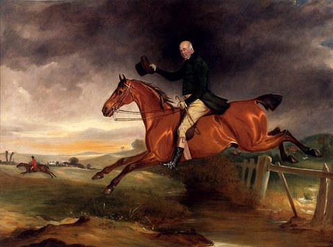 Ferneley John Mr George Marriott On His Bay Hunter Taking A Fence