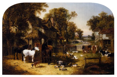 Herring John Frederick An English Farmyard Idyll
