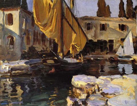 Boat with The Golden Sail San Vigilio