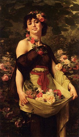 Boulanger Gustave Clarence Rodolphe The Flower Girl
