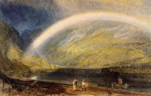 Rainbow A view on the Rhine from Dunkholder Vineyard of Osterspey and Feltzen below Bosnart
