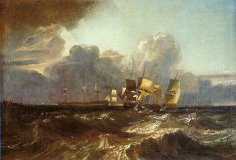 Ships Bearing Up for Anchorage aka The Egremont sea Piece