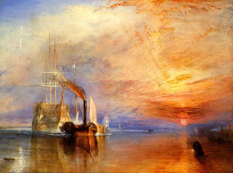 The fighting -Temeraire- tugged to her last Berth to be broken up